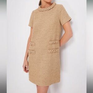 Tuckernuck Croissant Tweed Jackie Dress in Croissant